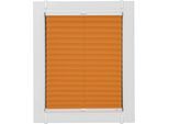 Plissee SUNLINES "One Size Style Crepe", orange (orange, weiß, weiß), B:40cm H:160cm, Obermaterial: 85% Polyester, 15% sonstige Fasern, Plissees, Plissee, Zubehörfarbe weiß, zum Klemmen