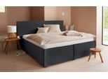 Polsterbett "Isaline", grau (anthrazit), B:213cm L:213cm, 100% Polyester, LEGER HOME BY LENA GERCKE, Betten, Polsterbett, wahlweise ohne Matratze oder mit 3 Matratzenarten, Kopfteilhöhe 107 cm