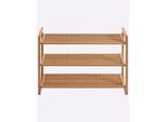 Schuhregal HEINE HOME, beige (natur), B:75cm H:50cm T:33cm, Bambus, Regale, Schuhregal