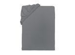 Spannbettlaken TOM TAILOR HOME, grau (moody grau), L:200cm, Jersey, Obermaterial: 100% Baumwolle, Bettlaken, Spannbettlaken