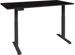 Schreibtisch MÄUSBACHER "Big System Office", schwarz (schwarz matt, flamed wood schwarz, schwarz matt, flamed wood schwarz), B:160cm, Tische, Schreibtisch, Breite 160 cm, elektrisch höhenverstellbar