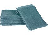 Waschhandschuh ROSS "Premium", blau (petrol), B:16cm L:22cm, Frottier, Handtücher, Waschhandschuh, 100% Baumwolle