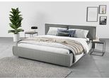 Polsterbett HOME AFFAIRE "Adrina mit Biesenoptik, Feincord und Luxus-Microfaser", grau (stone), B:202cm H:91cm L:230cm, 100% Polyester, Betten, Polsterbett, bis 280kg, auch in Überlänge 220 cm, 4 Breiten bis 200cm