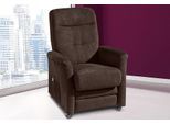 TV-Sessel SIT & MORE "Charlie", braun (dunkelbraun), B:76cm H:103cm T:91cm, Altara Nubuck, die Luxus-Microfaser aus 100% Polyester;Luxus-Kunstleder;novalife- die ganz besondere Luxus-Microfaser (aus 54% Acryl, 25% Polyamid, 14% Polyester, 7% Baumwolle);Naturleder (echtes Rindsleder), Sessel, TV-Sessel, wahlweise mit Motor und Aufstehhilfe