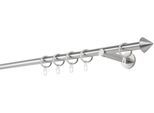Gardinenstange MYDECO "20mm Cone Wandträger 12 cm", silber (edelstahlfarben), L:230cm, Gardinenstangen, Gardinenstange