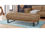 Hocker W.SCHILLIG "montanaa", braun (fango z69), B:141cm H:42cm T:61cm, Hocker, Hocker, mit Metallkufen in Schwarz pulverbeschichtet, Breite 141 cm