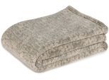 Wohndecke GÖZZE "Alaska", beige (elfenbeinfarben), B:150cm L:200cm, Polyester, Wohndecken, Wohndecke, marmorierte Optik, kuschelig