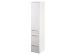 Midischrank WELLTIME "Porto", weiß, B:25cm H:130cm T:27cm, Holzwerkstoff, MDF, Schränke, Midischrank, Breite 25 cm, mit hochglänzenden Fronten