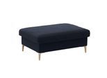 Pouf FLEXLUX "Fiore", blau (royal blau), B:97cm H:34cm T:66cm, Aluminium, Holz teilmassiv, Poufs, Pouf, Kaltschaum, Füße Alu+ Eiche