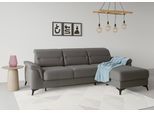 Ecksofa SIT & MORE "Sinatra L-Form", grau (fango), B:258cm H:85cm T:170cm, 100% Polyester, Sofas, Ecksofa, mit Recamiere, optional mit Kopfteilverstellung und Armteilfunktion