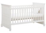 Babybett OTTO HOME "Aimo. Landhausstil, mit Kassetten, stabile und hochwertige Qualität", weiß, B:82cm H:92cm T:152cm, FSC-zertifizierter Holzwerkstoff, Massivholz, Babybetten, Babybett, aus Massivholz (Kiefer); FSC-Holz zertifiziert