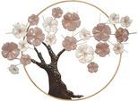 Wanddekoobjekt "Wanddekoration", bunt, B:98cm H:73cm T:5cm, Metall, HOFMANN LIVING AND MORE, Wanddekoobjekte, Wanddekoobjekt, Baum aus Metall