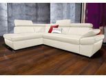 Ecksofa EXXPO - SOFA FASHION "Salerno, Funktionssofa, hoher Sitzkomfort, Breite 268cm, L-Form", beige (keramik), B:268cm H:77cm T:204cm, NaturLeder;Primabelle-Microfaser (100% Polyester);Luxus-Kunstleder, Sofas, Ecksofa, inkl. Kopf- und Armteilverstellung, wahlweise mit Bettfunktion