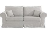 3-Sitzer HOME AFFAIRE "Shadmoor", grau (hell grau), B:210cm H:102cm T:92cm, 100% Polyester, Sofas, 3-Sitzer, Hussenoptik, in uni oder mit Blumendruck