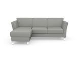 Ecksofa SIT & MORE "Visby L-Form", silber, B:248cm H:87cm T:162cm, Sofas, Ecksofa, wahlweise mit Bettfunktion und Bettkasten, frei im Raum stellbar