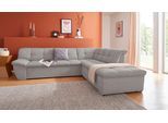 Ecksofa DOMO COLLECTION "Lagoa, moderne Sitzheftung, bequem und komfortabel, L-Form", silber, B:271cm H:76cm T:232cm, Sofas, Ecksofa, wahlweise mit Bettfunktion, frei im Raum stellbar, große Farbvielfalt