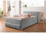 Boxbett HOME AFFAIRE "Chelles", grau, B:147cm L:225cm, Komplettbetten, Boxbett, inkl. Topper und Bettkasten