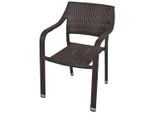 Stapelstuhl GARDEN PLEASURE "CHARLESTON", braun (coffee, coffee, coffee), B:57cm H:82cm T:66cm, Kunststoff, Stühle, Stapelstuhl, 4er Set, aus Aluminium, auch für die Gastronomie geeignet