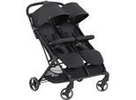 Zwillingsbuggy HAUCK "Swift X Duo, black", Baby, schwarz, Kinderwagen Zwillingsbuggy, extrem schmal