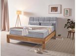 Boxspringbett HOME AFFAIRE "Villads", grau (argento), B:179cm L:231cm, Komplettbetten, Boxspringbett, Liegefläche: 160/200 cm aus Balkeneiche, Inside-Boxspring-Unterbau