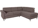 Ecksofa SIT & MORE "Arngast L-Form", grau (taupe), B:245cm H:84cm T:194cm, Sofas, Ecksofa, inklusive Kopfteilverstellung und Federkern