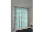 Vorhang ADAM "Bio Bel" Gr. 3, blau, B:145cm H:225cm, Jacquard, Baumwolle (Bio-Baumwolle), Gardinen, Vorhang, aus 100% Bio-Baumwolle