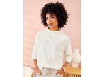 Sweatshirt HEINE, Damen, Gr. 34, beige (champagner), 50% Modal, 44% Polyester, 6% Elasthan, unifarben, Sweatshirts Sweatshirt