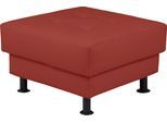 Polsterhocker HOME AFFAIRE "Bengo", rot, B:65cm H:42cm T:65cm, Microfaser (100% Polyester);Struktur (100% Polyester);Kunstleder, Hocker, Polsterhocker, passend zu »Bengo«-Sofa