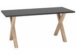Schreibtisch MÄUSBACHER "Mio", braun (eichefarben, graphit), B:160cm H:75cm T:70cm, Tische, Schreibtisch