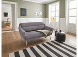 2-Sitzer OTTO HOME "Bille", grau (stone), B:167cm H:86cm T:90cm, Luxus-Microfaser weich (100% Polyester);Samtoptik (100% Polyester);Struktur (100% Polyester);Struktur fein (100% Polyester), Sofas, 2-Sitzer, mit Naht im Rückenkissen und Eiche-Beinen, Design by Morten Georgsen