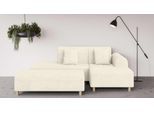 Ecksofa OTTO HOME "Suyala", beige (creme), B:258cm H:85cm T:168cm, 100% Polyester, Sofas, Ecksofa, L-Form mit Hocker