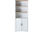 Aktenschrank INNOSTYLE, weiß (pinie hell, absetzung artisan eiche), B:86cm H:204cm T:38cm, ABS-Kunststoff, Dekorfolie, FSC-zertifizierter Holzwerkstoff, Hartfaserplatte, Kunststoff, Schränke, Aktenschrank