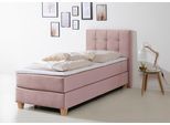 Boxspringbett HOME AFFAIRE "Moulay", lila (flieder), B:104cm L:211cm, Komplettbetten, Boxspringbett, inkl. Topper, in 3 Härtegraden, TFK auch in Härtegrad 4