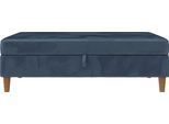 Stauraumhocker DOREL HOME "Lilly", blau, B:130cm H:43cm T:69cm, Hocker, Stauraumhocker, mit Stauraum, frei in Raum stellbar, Sitzhöhe 43 cm