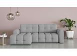Ecksofa OTTO HOME "Manilla, wahlweise mit Bettfunktion, B/T/H 265/170/91 cm", grau, B:265cm H:91cm T:170cm, 100% Polyester, Sofas, Ecksofa, L-Form mit Recamiere rechts/links bestellbar, Wellenunterfederung