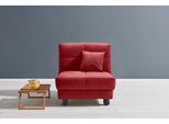 Schlafsofa ELL + ELL "Tilda", rot (marsala), B:85cm H:90cm T:100cm, 100% Polyester, Sofas, Schlafsofa, Breite 85 cm, inkl. 1 Zierkissen