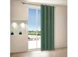 Gardine "Aurora", grün, B:140cm H:245cm, Polyester, HOME LIVING BY GERSTER, Gardinen, Gardine, SB-Ösenschal "Aurora" aus Dekostoff