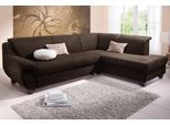 Ecksofa HOME AFFAIRE "Yesterday zeitlos und elegant, bequeme Armlehnen, L-Form", braun, B:254cm H:80cm T:186cm, Struktur (100% Polyester);Primabelle-Microfaser (100% Polyester);Antikleder-Optik Melrose (100% Polyester), Sofas, Ecksofa, wahlweise mit Bettfunktion, auch in Cord