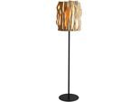 SALESFEVER Stehlampe "Walt", beige (natur, schwarz), 1, Ø 33cm H: 140cm, 1 Stk., Leuchten, handgefertigt, in Fackeloptik, Stehlampe