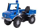 Tretfahrzeug ROLLY TOYS "rollyUnimog Polizei", blau, Tretfahrzeuge, KinderB:118cm H:81cm T:54cm, Tretfahrzeug, inkl. rollyFlashlight, B:118cm H:81cm T:54cm