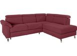 Ecksofa SIT & MORE "Arngast L-Form", lila (chianti), B:245cm H:84cm T:194cm, Sofas, Ecksofa, inklusive Kopfteilverstellung und Federkern