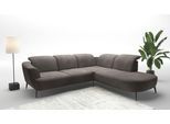 Ecksofa SIT & MORE "Zoe", grau (fango), B:300cm H:87cm T:267cm, 100% Polyester, Sofas, Ecksofa, ink.Sitztiefenverstellung, wahlweise mit Kopfteilverstellung