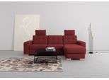 Ecksofa SIT & MORE "Quincy L-Form", rot (bordeaux), B:252cm H:82cm T:161cm, Sofas, Ecksofa, wahlweise mit Bettfunktion und Bettkasten
