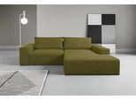 Ecksofa WERK2 "Rio, elegant & bequem, Breite 262 cm, L-Form", grün, B:262cm H:83cm T:188cm, 100% Polyester, Sofas, Ecksofa, Puristisches Design mit maximalem Komfort