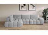 Ecksofa OTTO HOME "AZITA L-Form, XL 296 cm - Designsofa in Bubble-Optik", grau (hellgrau), B:296cm H:89cm T:176,5cm, 100% Polyester, Sofas, Ecksofa, lose Rückenkissen, traumhafte Steppung