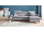Ecksofa EXXPO - SOFA FASHION "Maretto, bequem & komfortabel, bodenfrei, Breite 257cm, L-Form", beige, B:257cm H:96cm T:167cm, Luxus-Microfaser (100% Polyester), Sofas, Ecksofa, inkl. Kopf- bzw. Rückenverstellung, wahlweise mit Bettfunktion