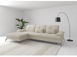 Ecksofa SIT & MORE "Amica, L-Form, inkl. Sitztiefenverstellung & Armteilverstellung", beige (creme), B:279cm H:90cm T:185cm, 95% Polyester, 5% Polyamid, Sofas, Ecksofa, wahlweise mit Bettfunktion, Bettkasten und Kopfteilverstellung