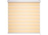Doppelrollo LIEDECO "Duo-Rollo mit Blende" Gr. 1, rot (apricot), B:140cm H:160cm, Polyester, Rollos, Doppelrollo