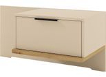 Nachtschrank MUSTERRING "Isabelle", beige (champagner, dekor), B:90cm H:43cm T:47cm, Holzwerkstoff, Schränke, Nachtschrank, verschiedene Farben, Unterboden in Eiche, Maße B50/90 x H43 x T47 cm