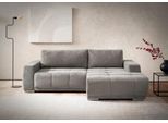 Ecksofa HOME AFFAIRE "Bolero L-Form", grau (elephant), B:241cm H:66cm T:165cm, 100% POLYESTER (PES), Sofas, Ecksofa, wahlweise mit Bettfunktion & Bettkasten